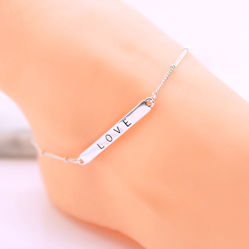 Love Bar Anklet Ankle Bracelet